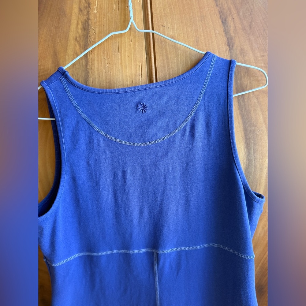 Athleta Tank dress Organic Cotton Mini. stretchy. Royal blue periwinkle - Picture 5 of 8
